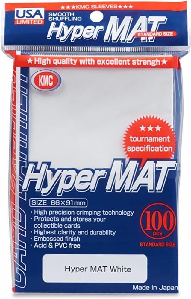 KMC Hyper Mat White Standard Size 100 Count