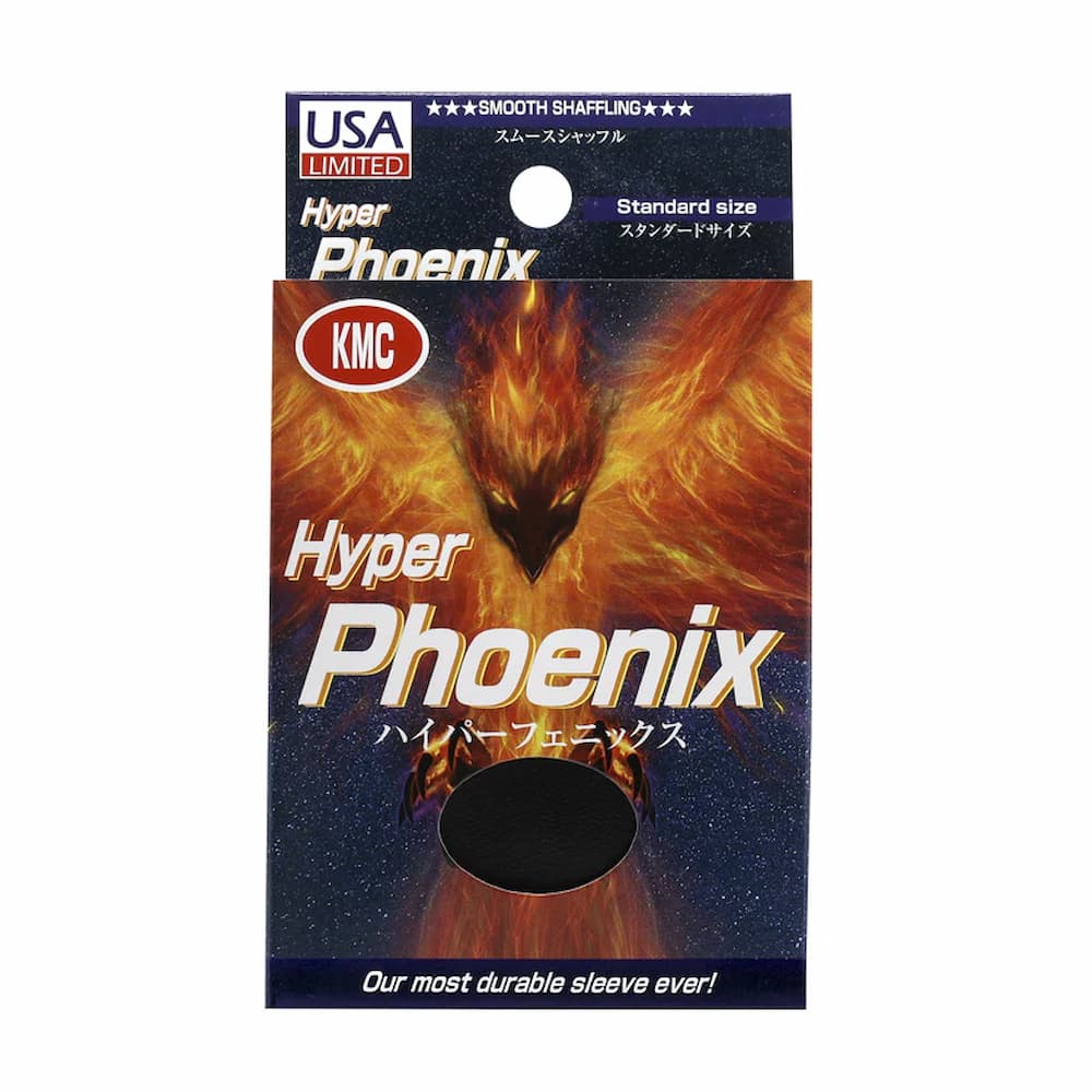 KMC Hyper Pheonix Standard Card Sleeves Black 100 Count