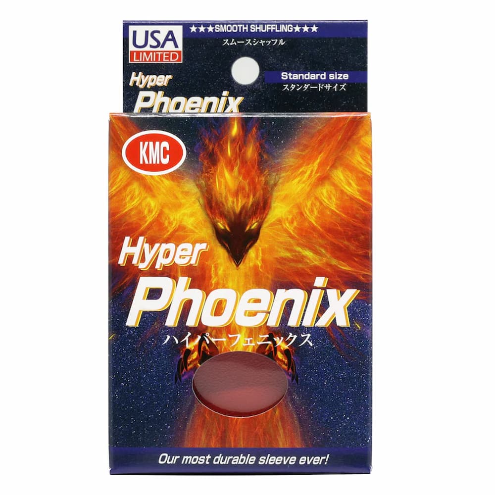KMC Hyper Phoenix Standard Card Sleeves Red 100 Count