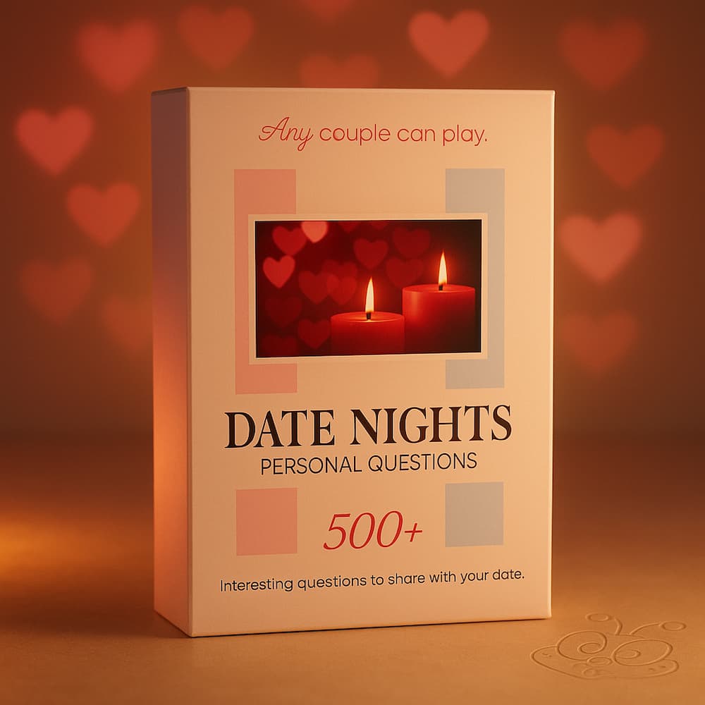 Adult date night conversation cards for partners