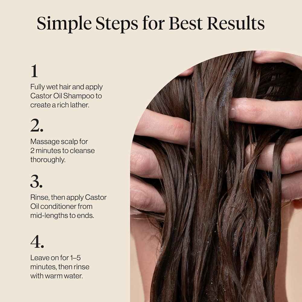 Kitsch Castor Oil Nourishing Shampoo Instructions