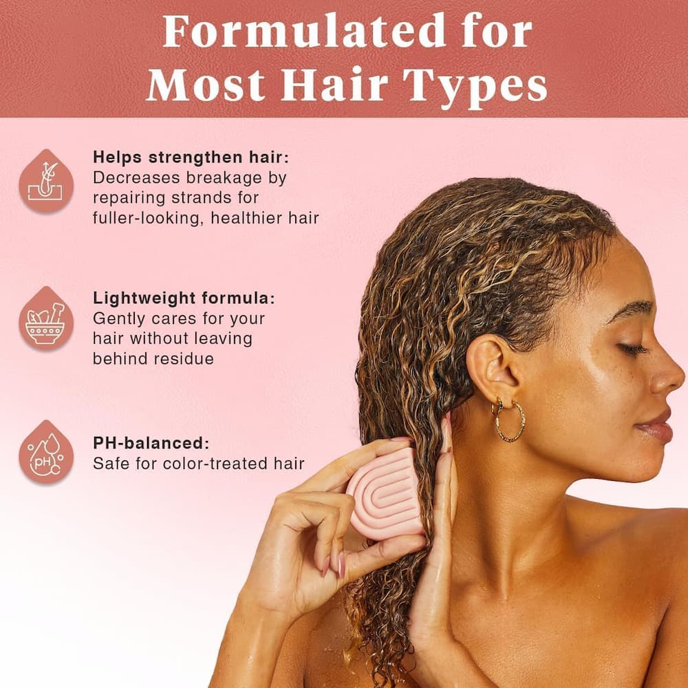 Kitsch Castor Oil Solid Conditioner Bar Hair Types