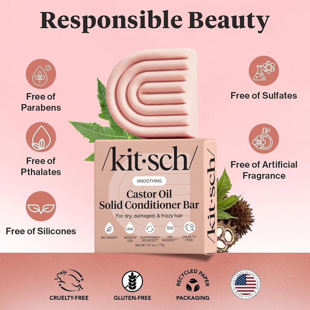 Kitsch Castor Oil Solid Conditioner Bar Key Details