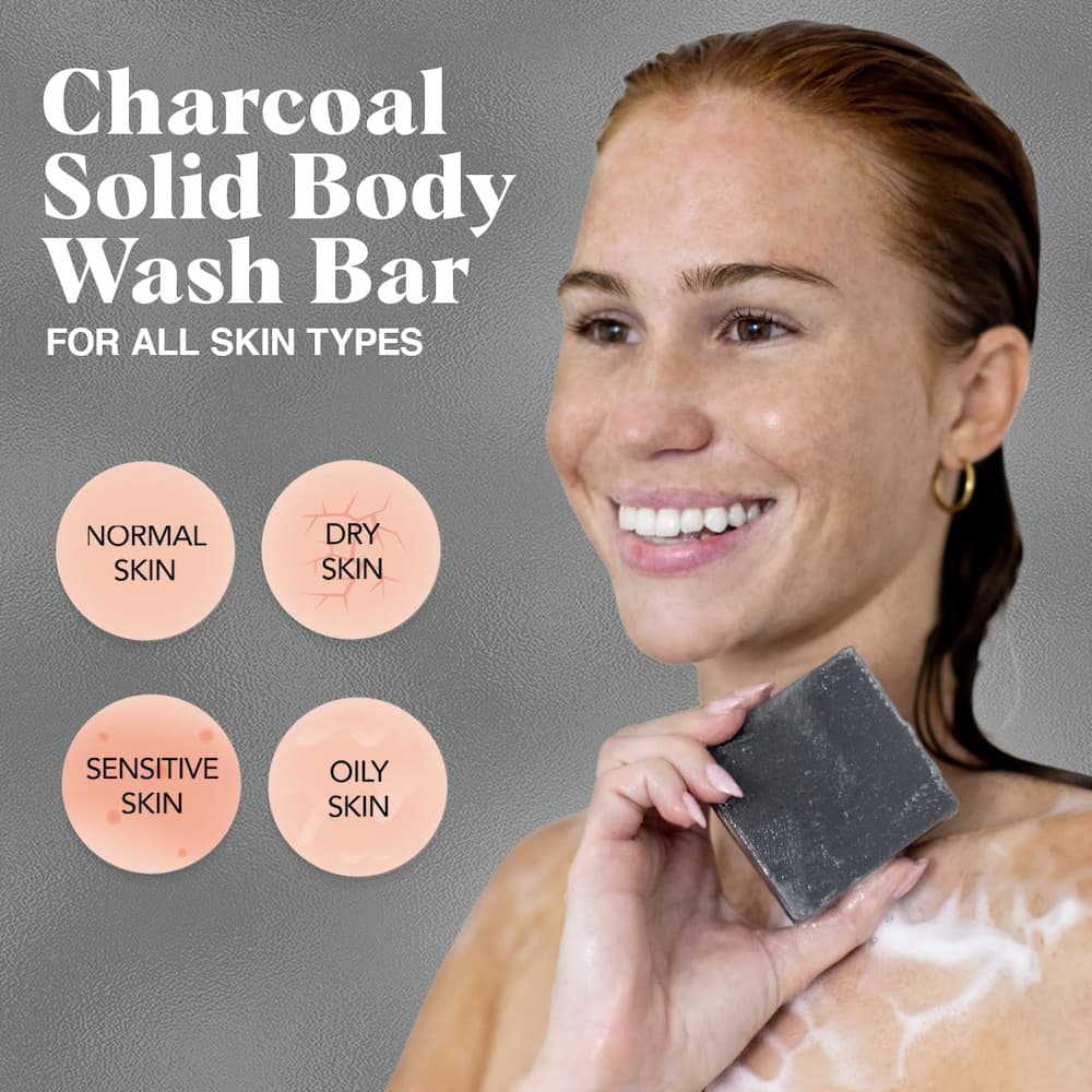 Kitsch Charcoal Detoxifying Solid Body Wash Skin Types