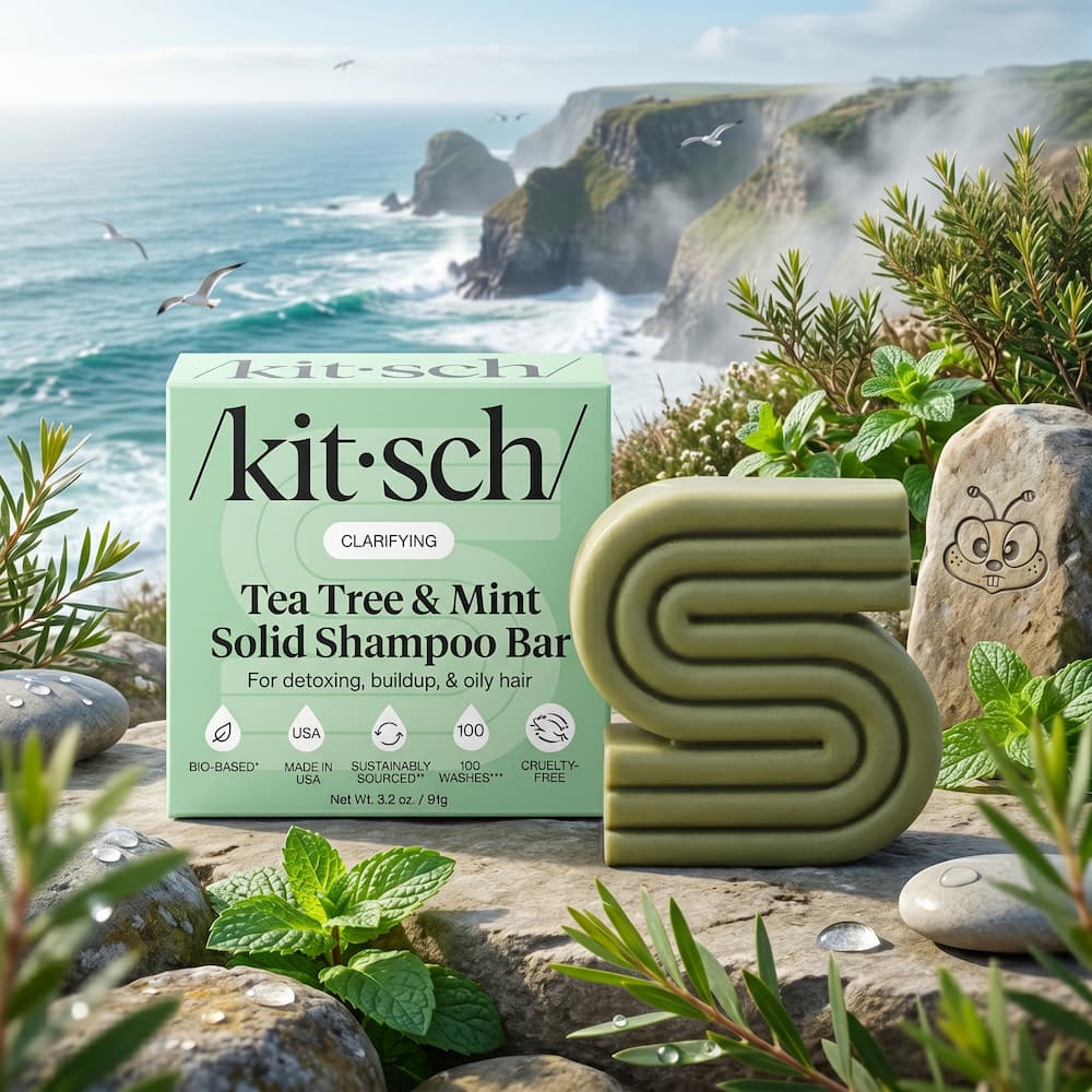 Kitsch Clarifying Tea Tree Mint Soild Shampoo Bar