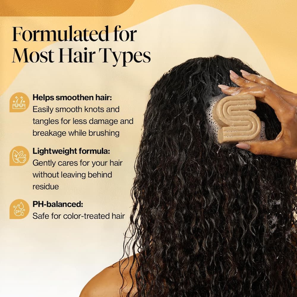 Kitsch Coconut Oil Solid Shampoo Bar Hair Types