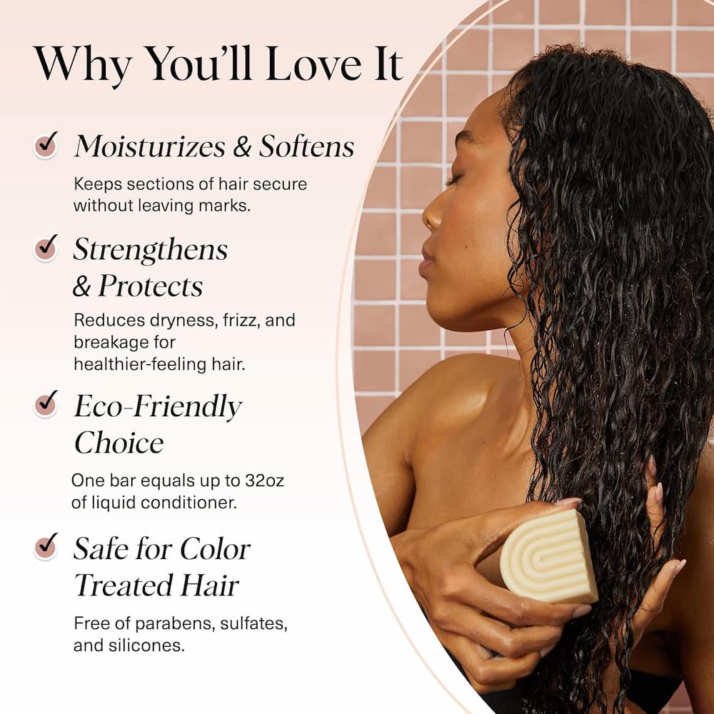Kitsch Deep Moisturizing Coconut Oil Conditioner Bar Features