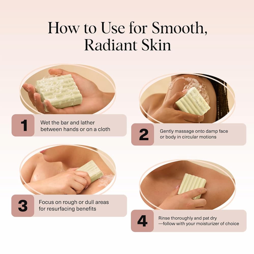 Kitsch Glycolic Acid Resurfacing Face and Body Wash How To Use