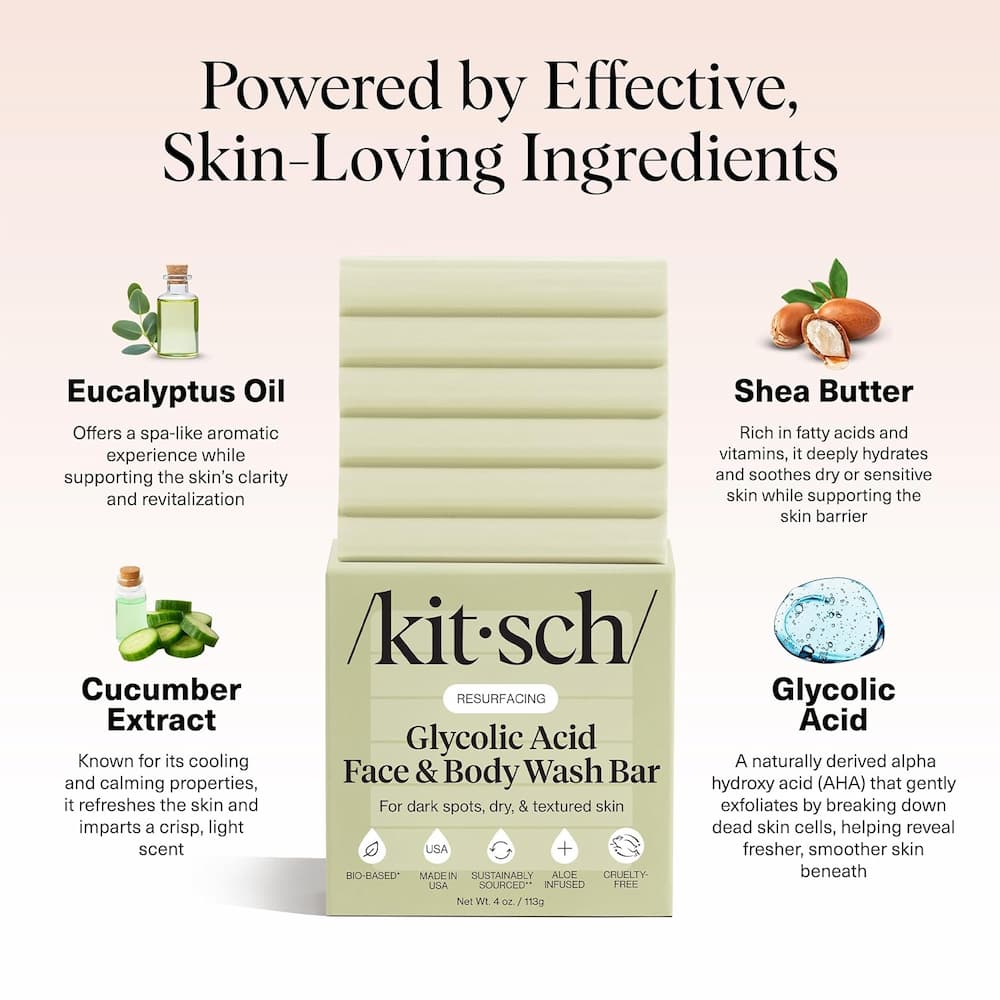 Kitsch Glycolic Acid Resurfacing Face and Body Wash Ingredient List