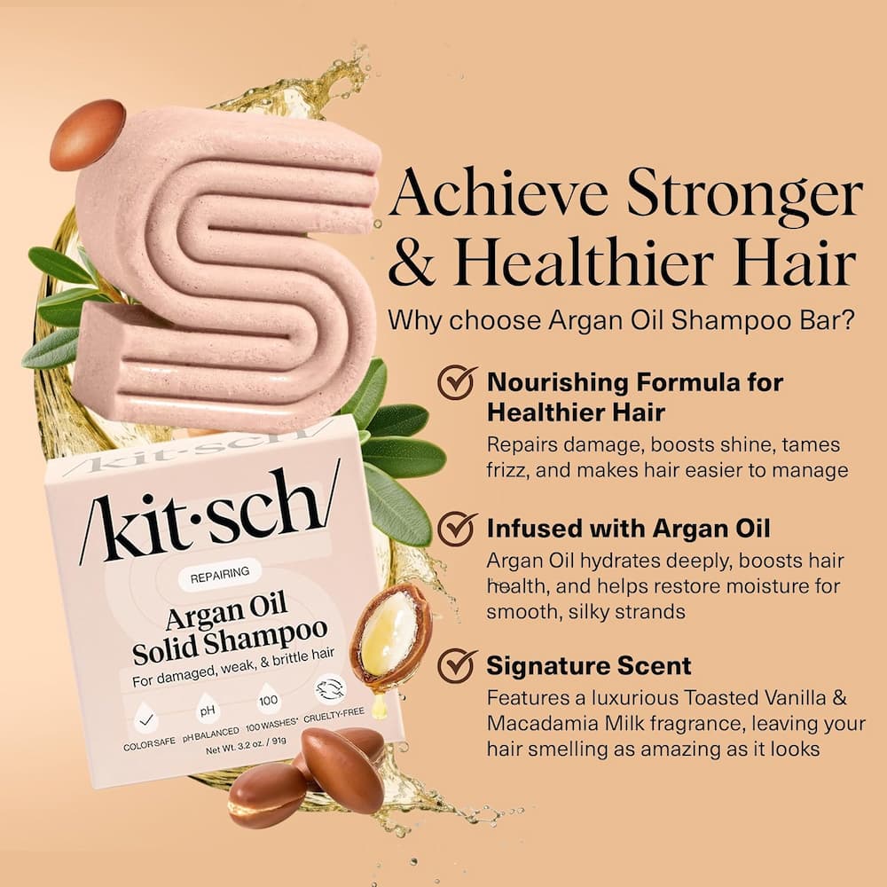Kitsch Repairing Argan Oil Shampoo Bar Benefits