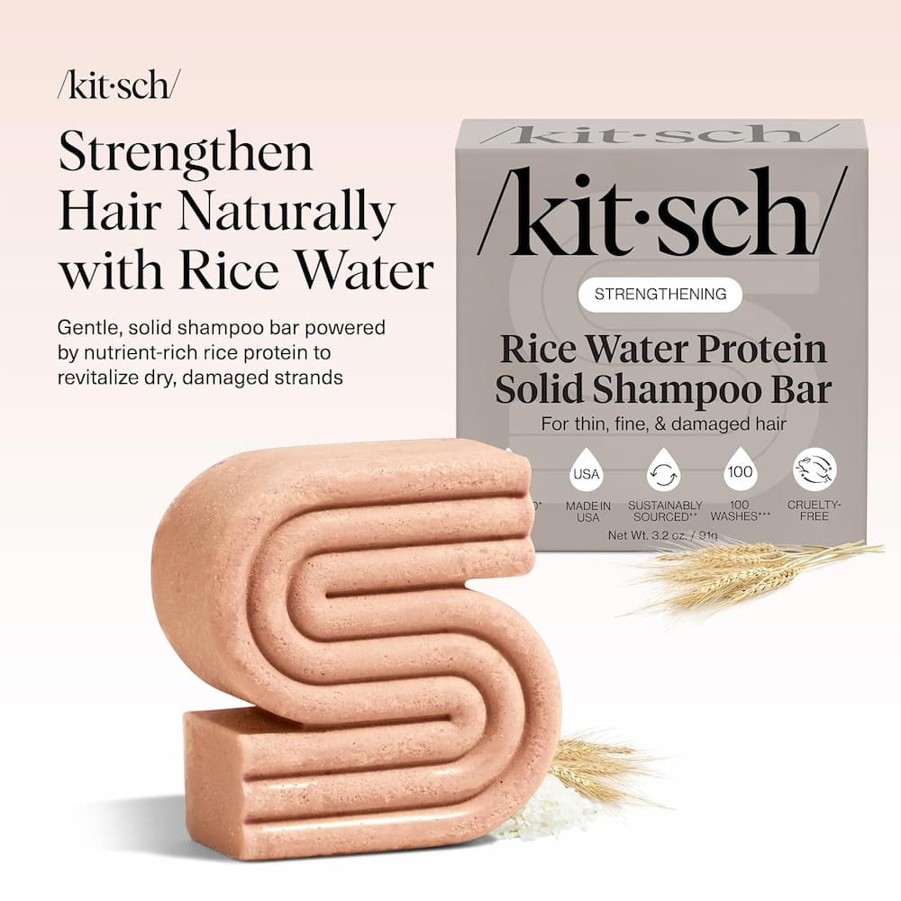 Kitsch Rice Water Shampoo Bar for Hair Growth Description