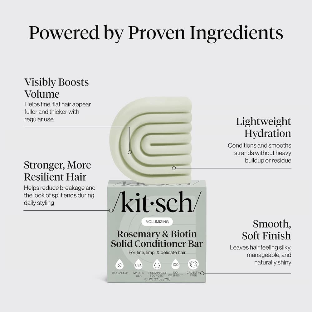 Kitsch Rosemary Biotin Volumizing Conditioner Bar Key Features