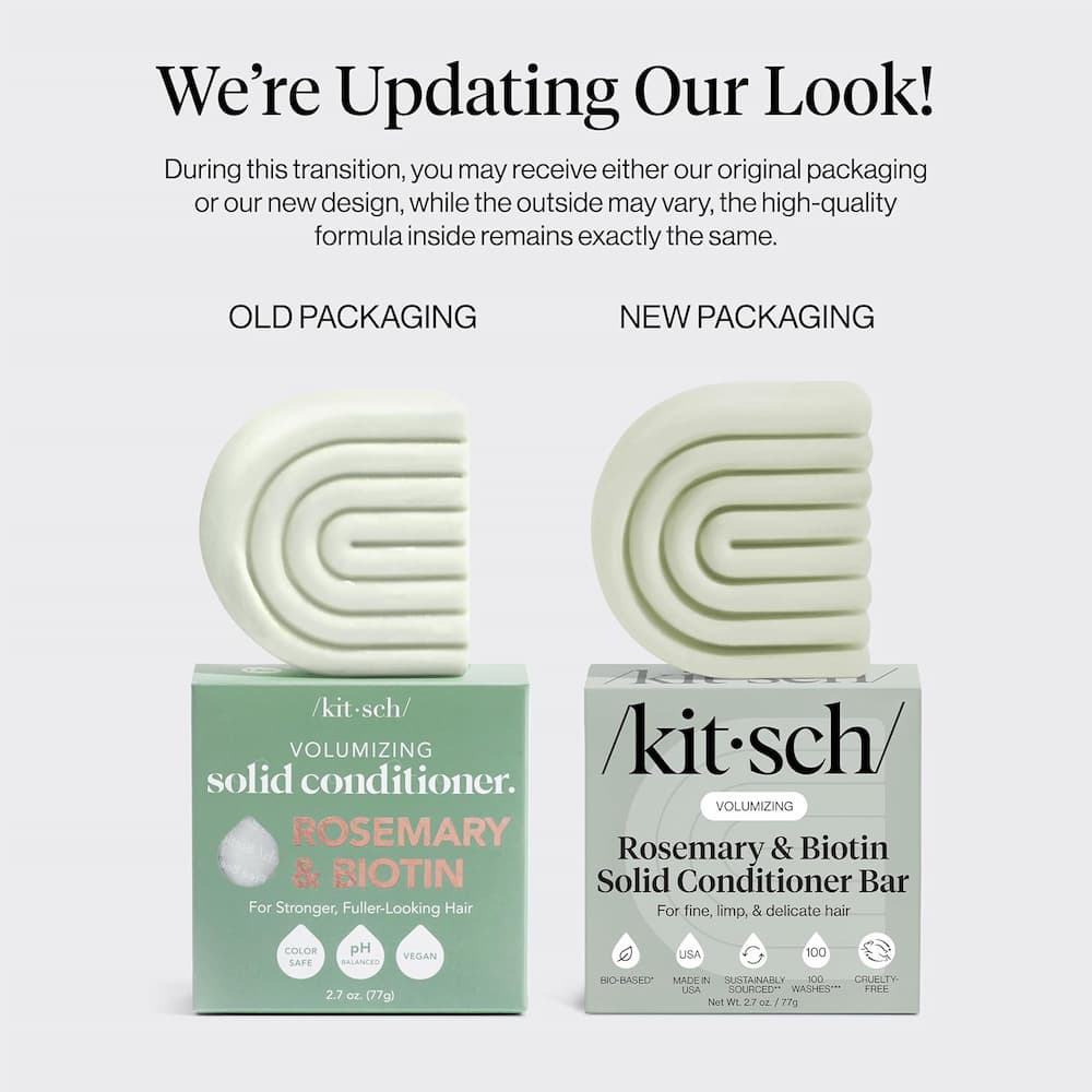 Kitsch Rosemary Biotin Volumizing Conditioner Bar Updated Packaging