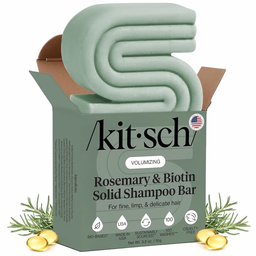 Kitsch Rosemary Biotin Volumizing Shampoo Bar Box