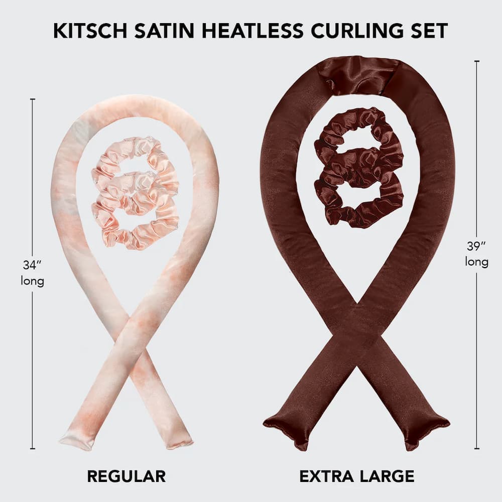 Kitsch Satin Heatless Curling Set XL Size Guide