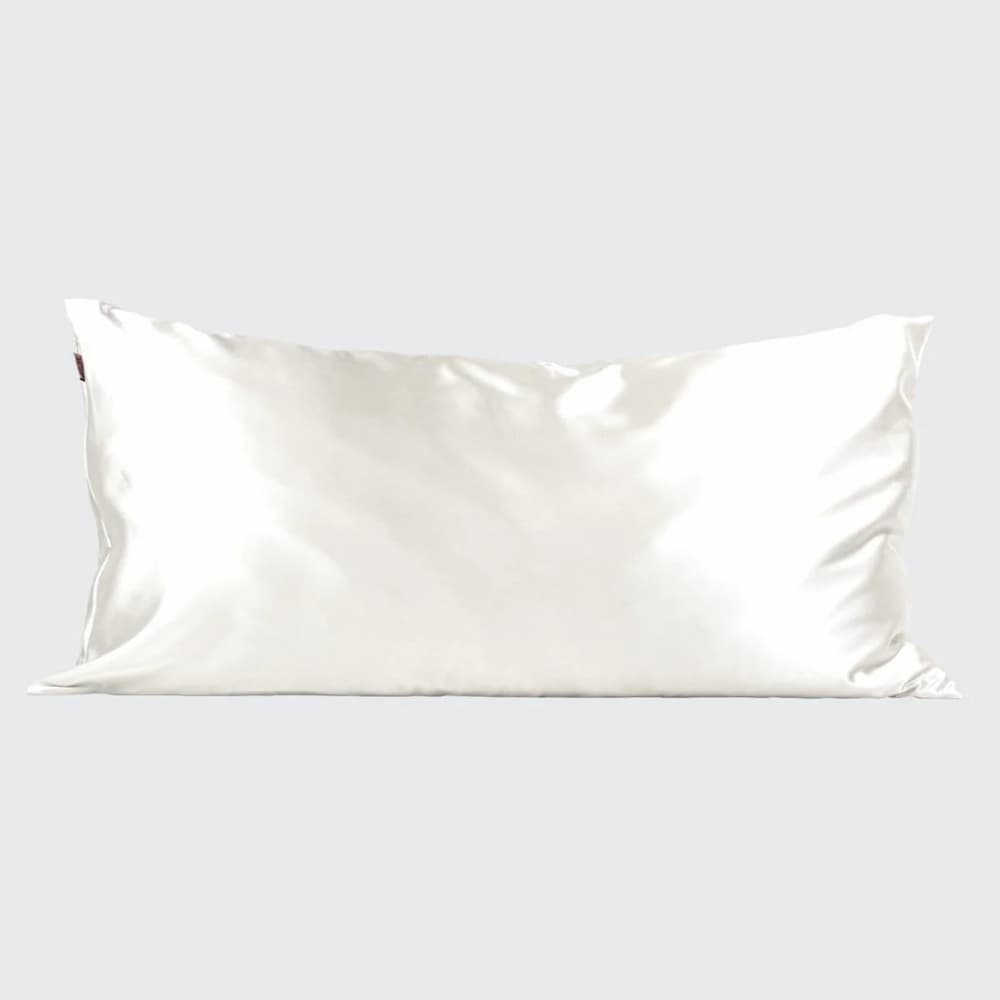 Kitsch Satin Pillowcase in Ivory King Size Model