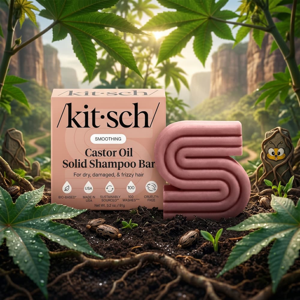 Kitsch Smoothing Castor Oil Solid Shampoo Bar