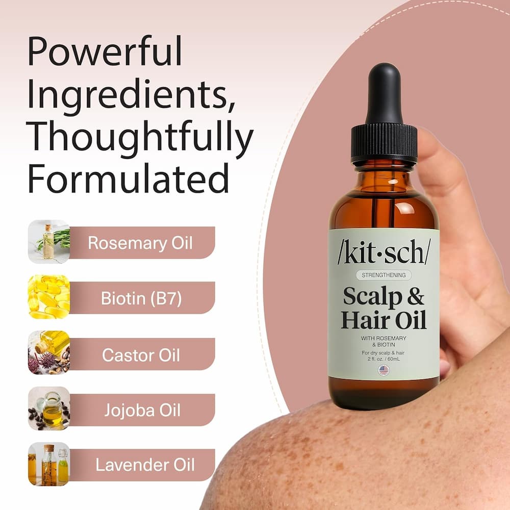 Kitsch Strengthening Rosemary Biotin Scalp Hair Oil Ingredient List
