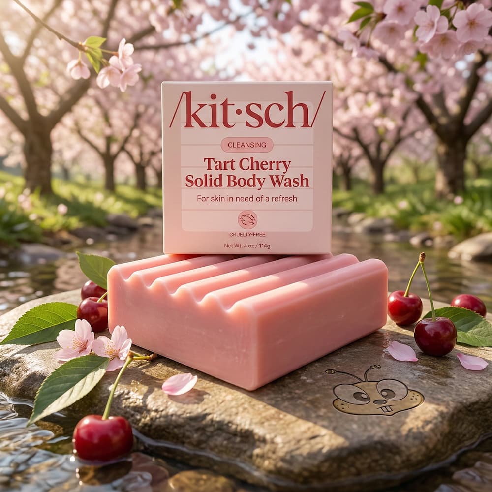 Kitsch Tart Cherry Scented Solid Body Wash