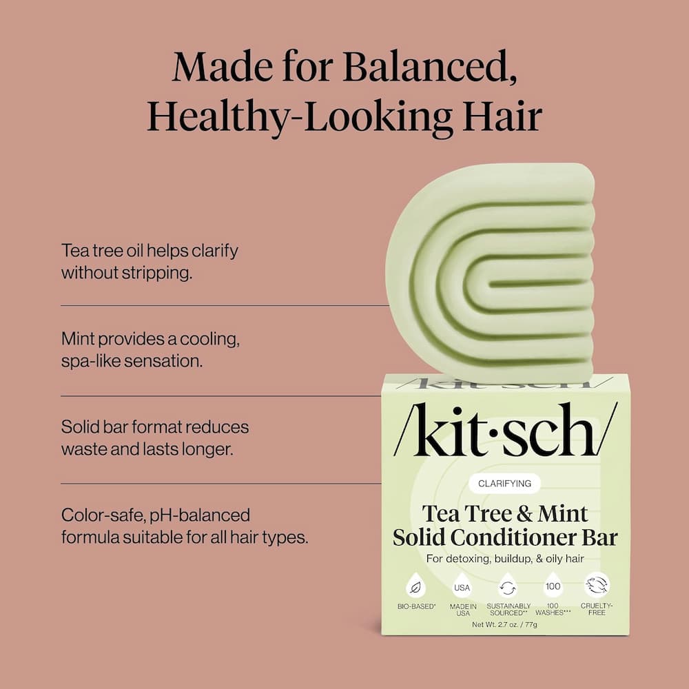 Kitsch Tea Tree Mint Clarifying Conditioner Bar Hair Profile
