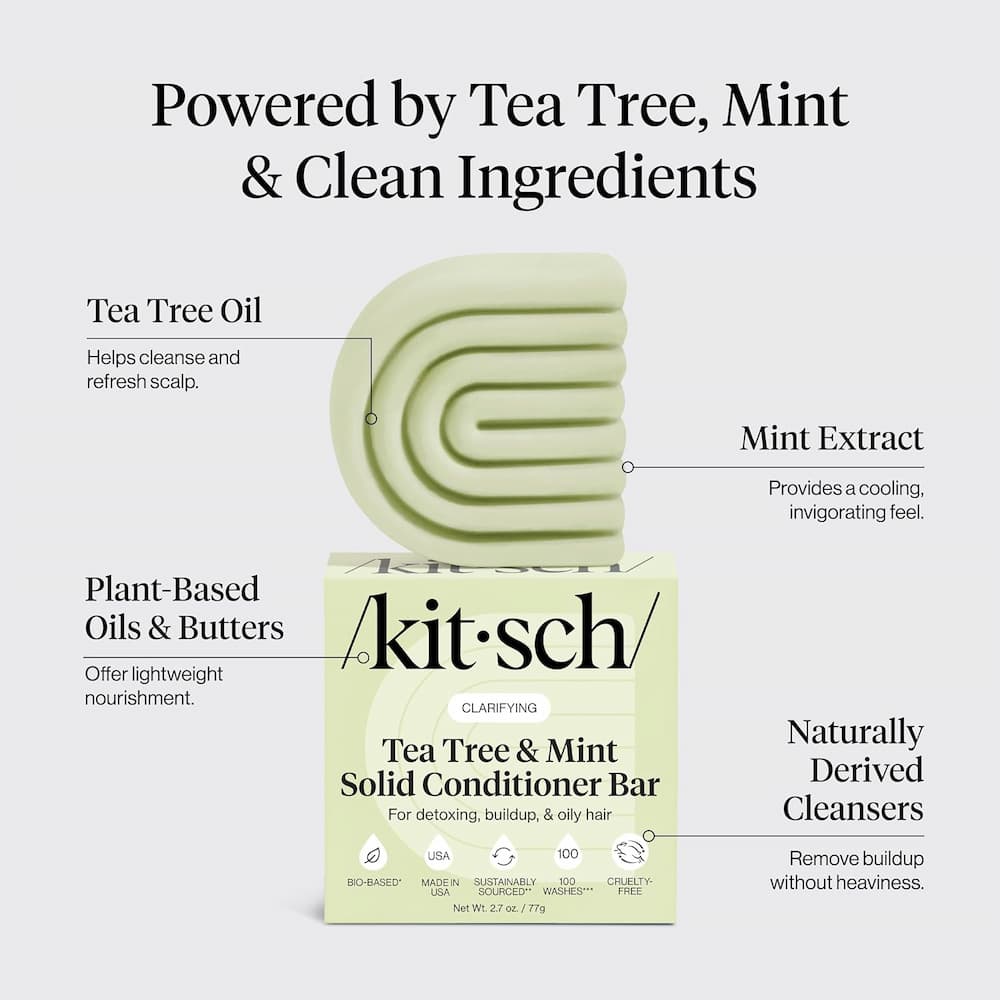 Kitsch Tea Tree Mint Clarifying Conditioner Bar New Ingredients