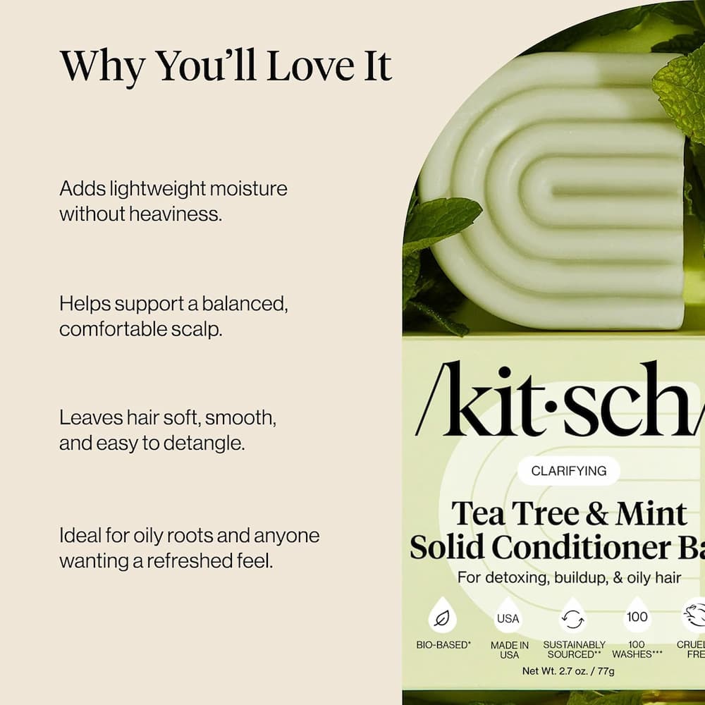 Kitsch Tea Tree Mint Clarifying Conditioner Bar Why You Will Love It
