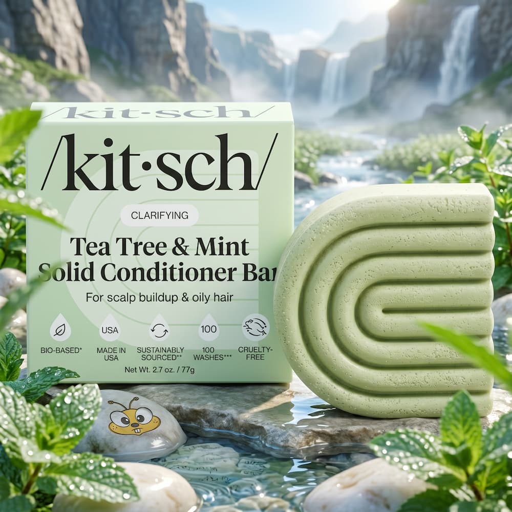 Kitsch Tea Tree Mint Solid Bar With Packaging