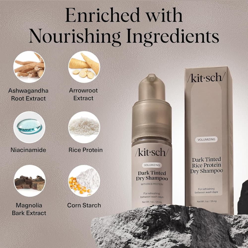 Kitsch Volumizing Rice Protein Dry Shampoo Dark Ingredients