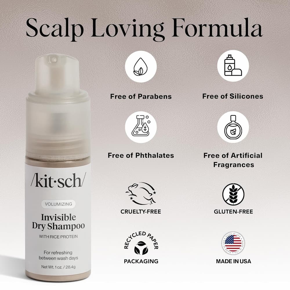 Kitsch Volumizing Rice Protein Dry Shampoo Invisible Key Features