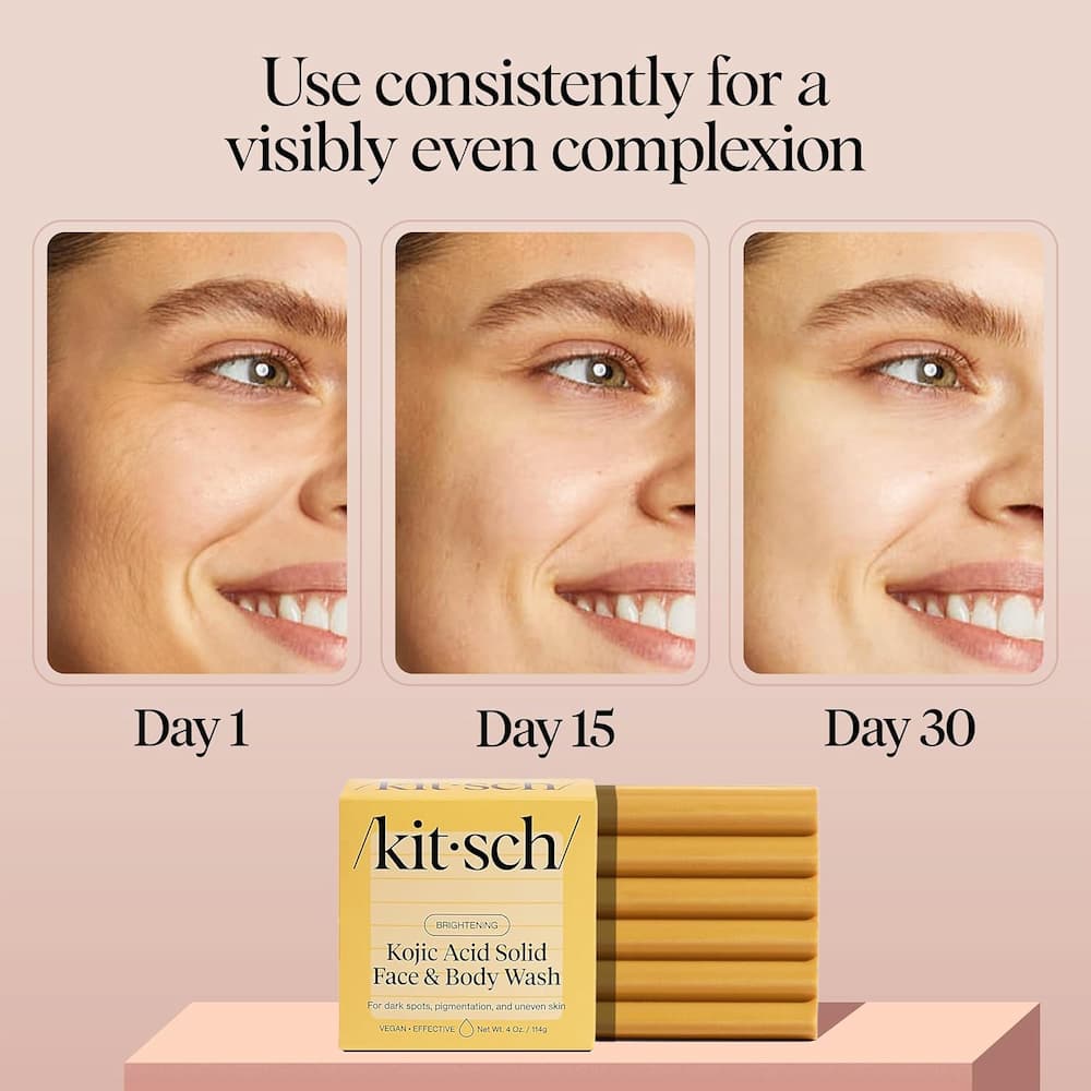 Kojic Acid Bar For Hyperpigmentation Dark Spots Before And After