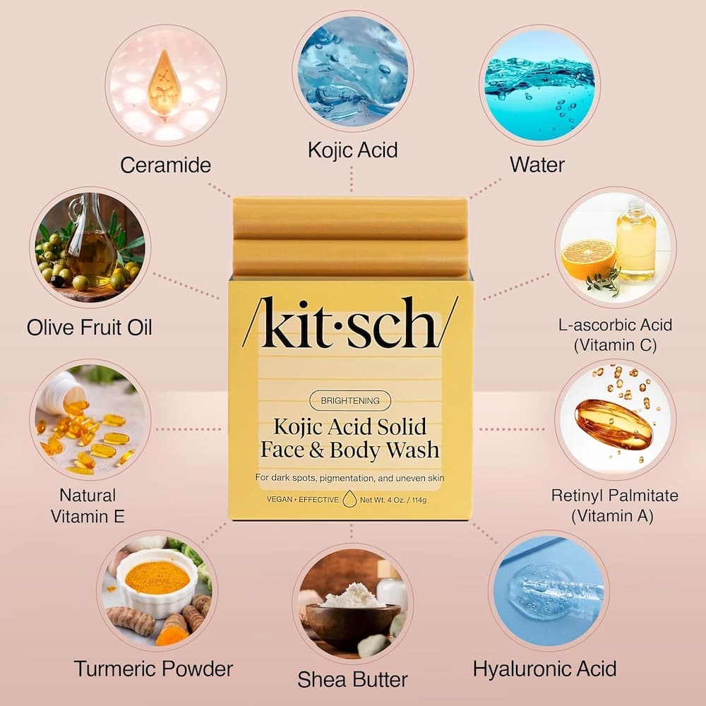 Kojic Acid Bar For Hyperpigmentation Dark Spots Ingredient List