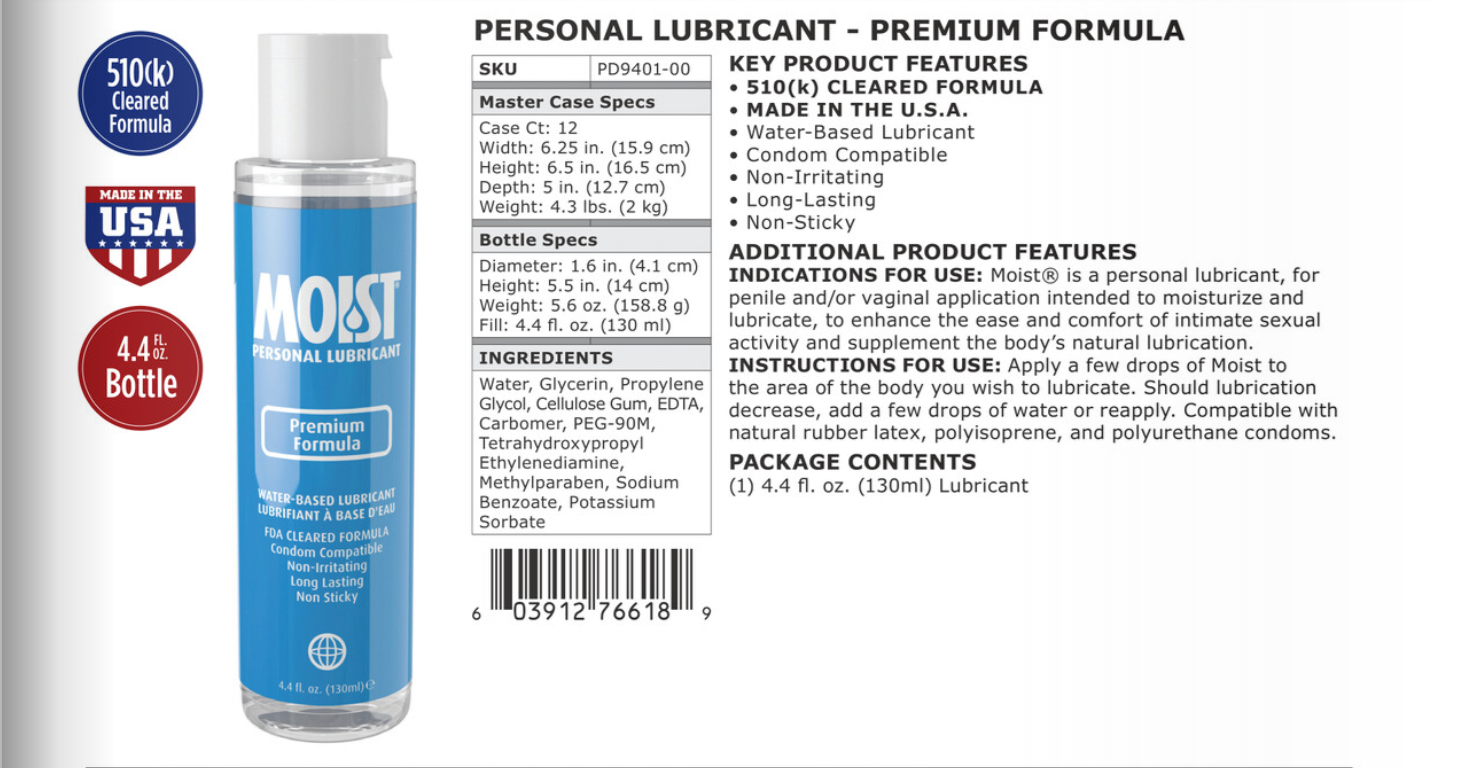 Moist Premium • Water Lubricant