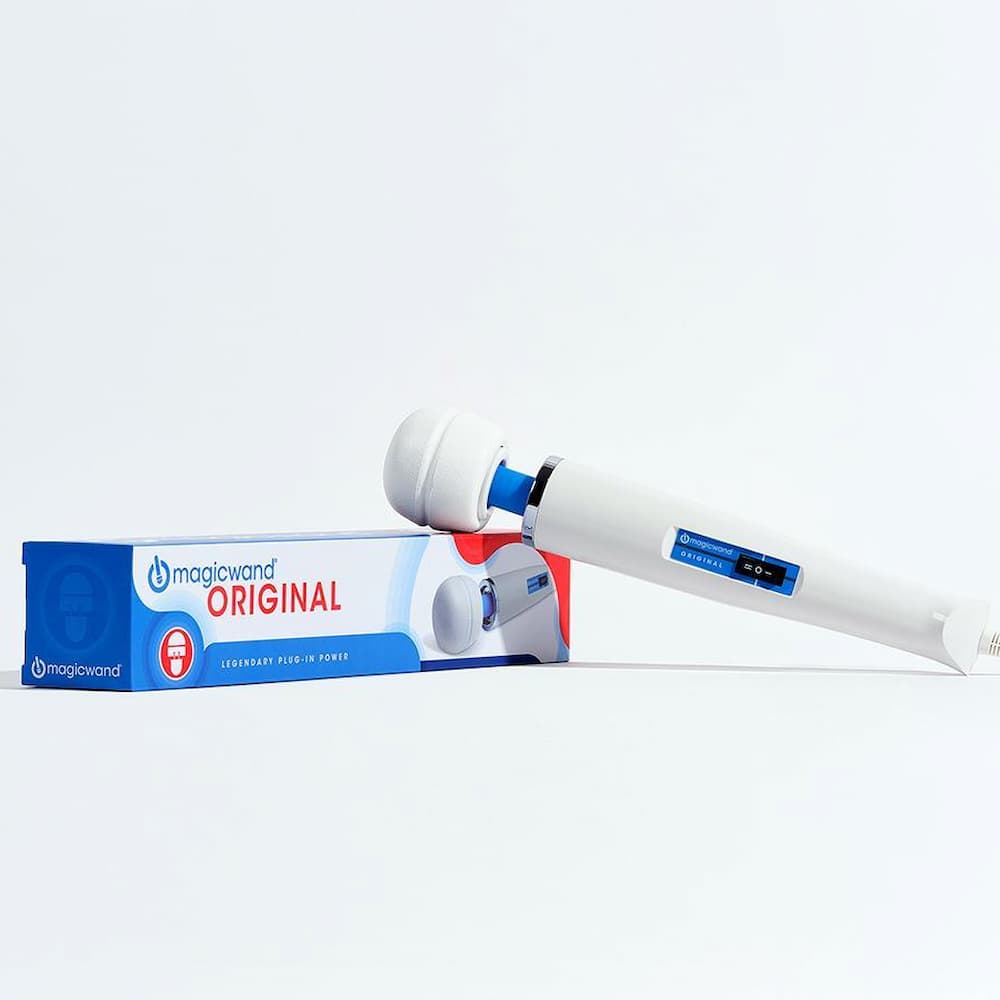 Magic Wand Original packaging and wand displayed together