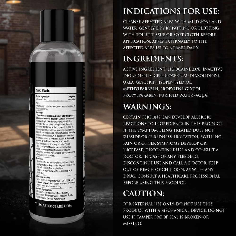 Master Series Fisting Lubricant 8oz Ingredients
