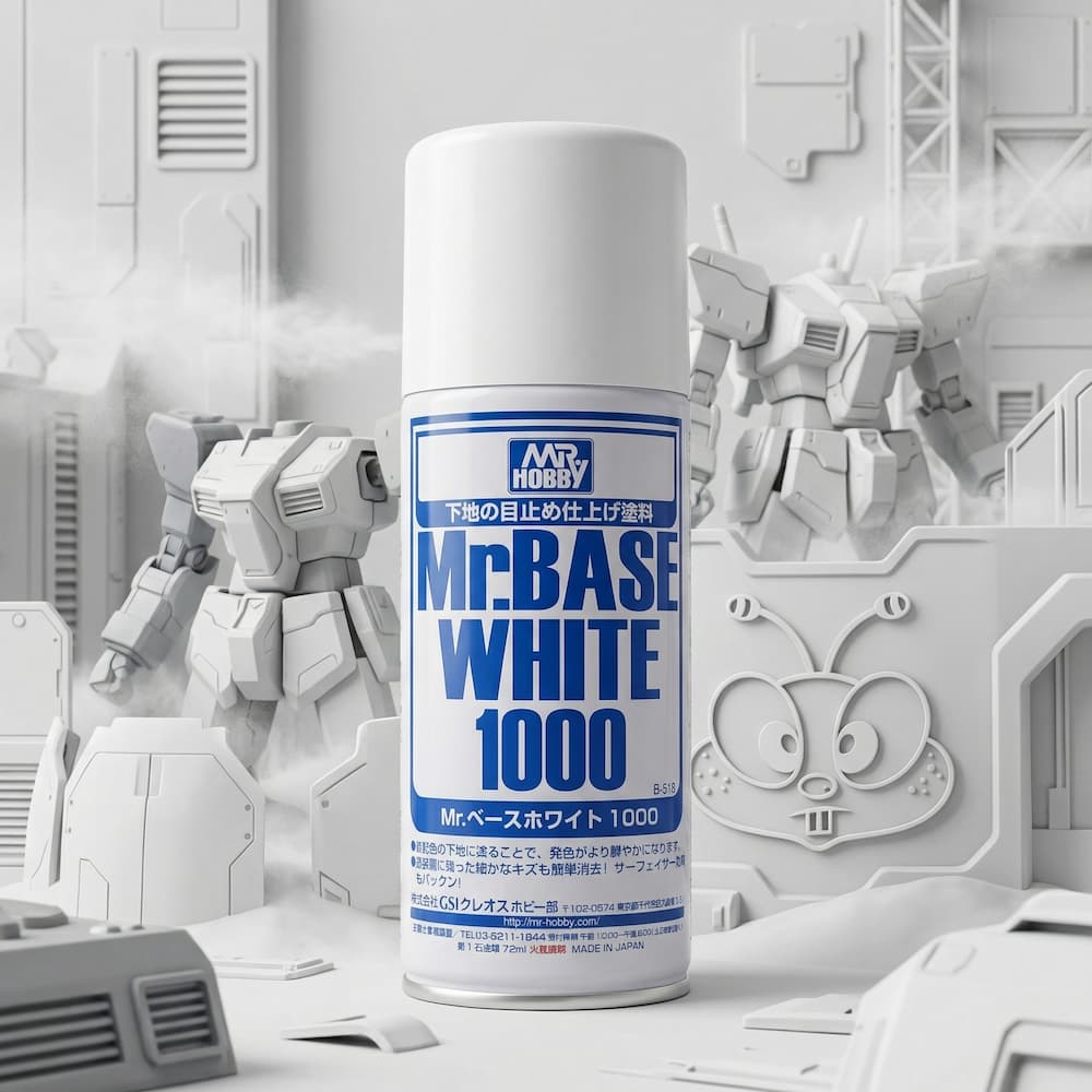 Mr Base White 1000 Spray Paint