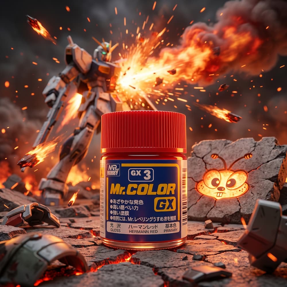 Mr Hobby Mr Color GX Cool Hermann Red clean