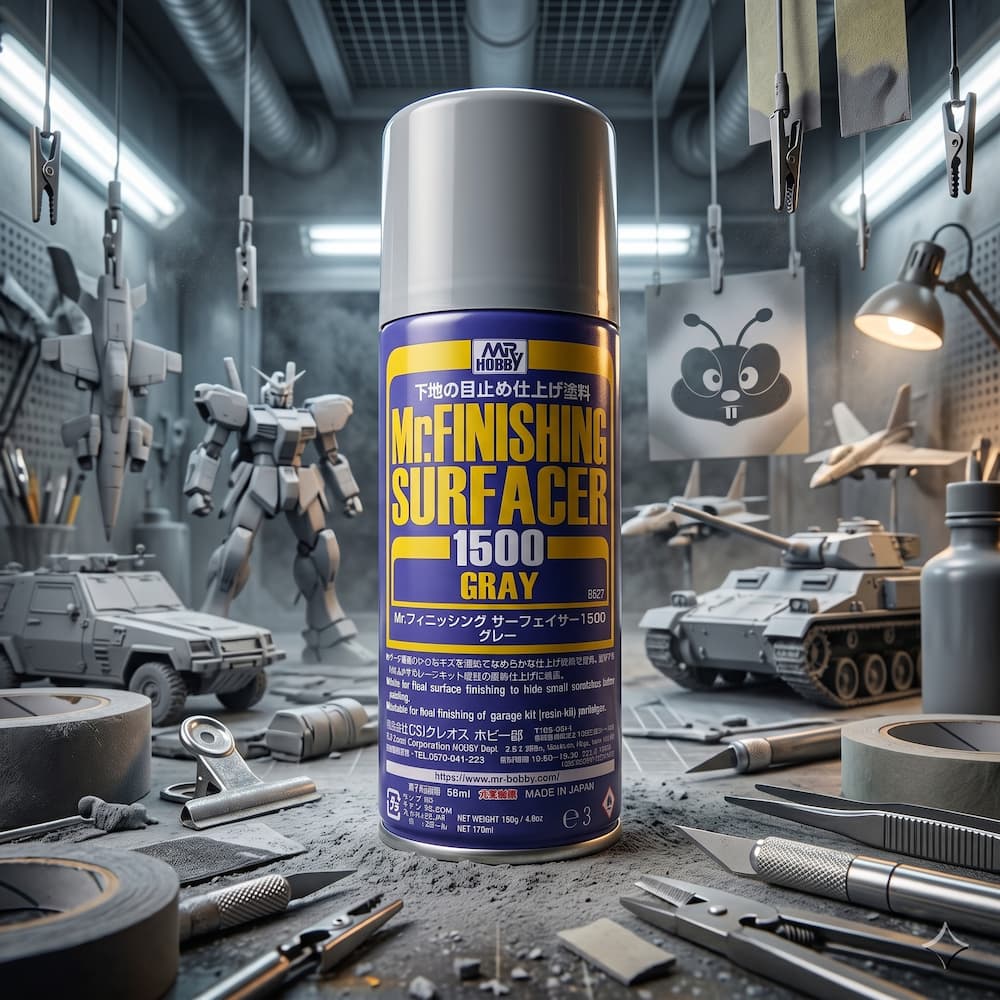 Mr Hobby Mr Finishing Surfacer 1500 Spray Grey B527
