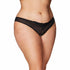 Oh La La Cheri Paradise Lace Pearl Thong Black Plus Size