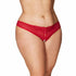 Oh La La Cheri Paradise Lace Pearl Thong Red Plus Size