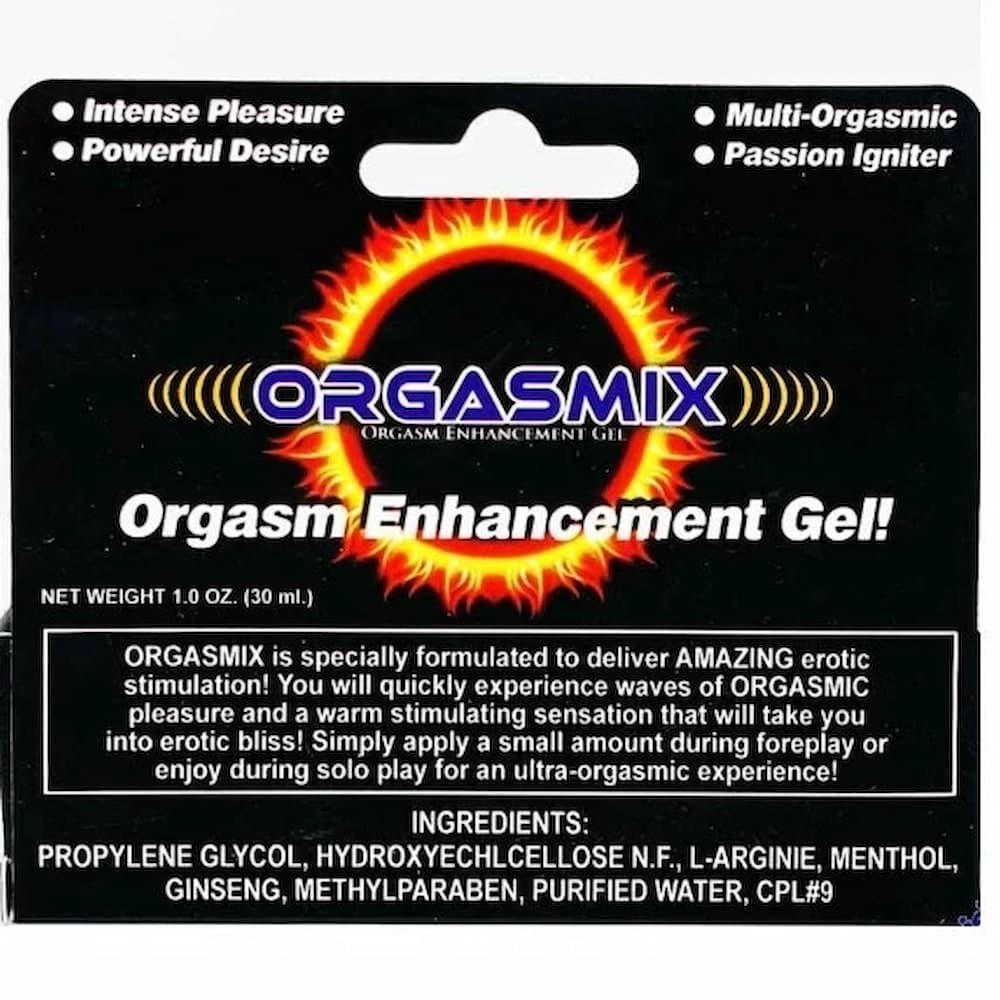 Orgasmix Orgasm Enhancement Gel ingredient information image