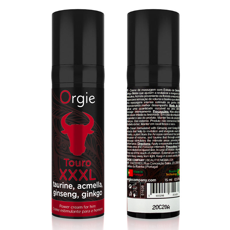 Orgie TouroXXXL Power Cream Ingredient List