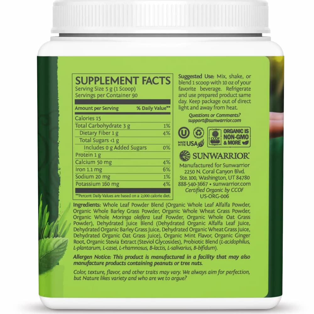 Ormus Supergreens Unflavored Ingredients