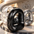 Oxballs 360 Cocksling in Clear Ice, Steel and Black, angled view of two-in-one cockring and ballsling