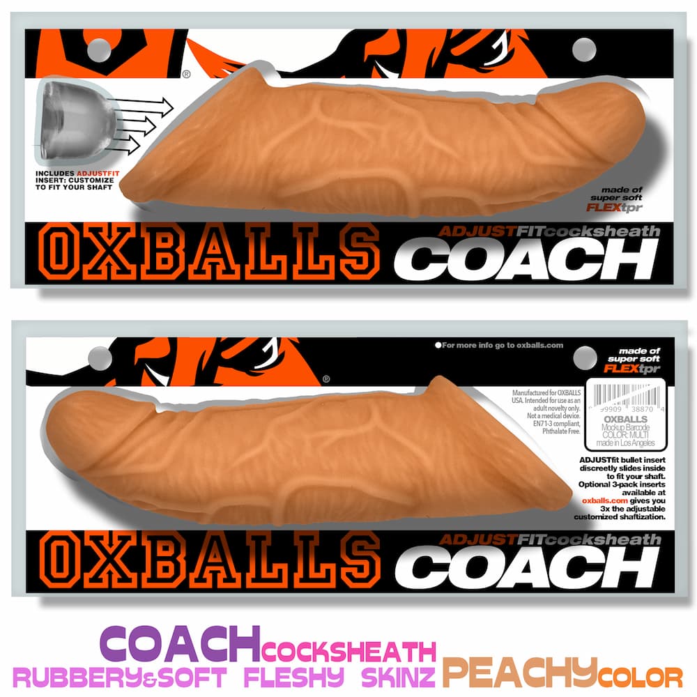 Oxballs Coach Cocksheath Skinz Peachy Package