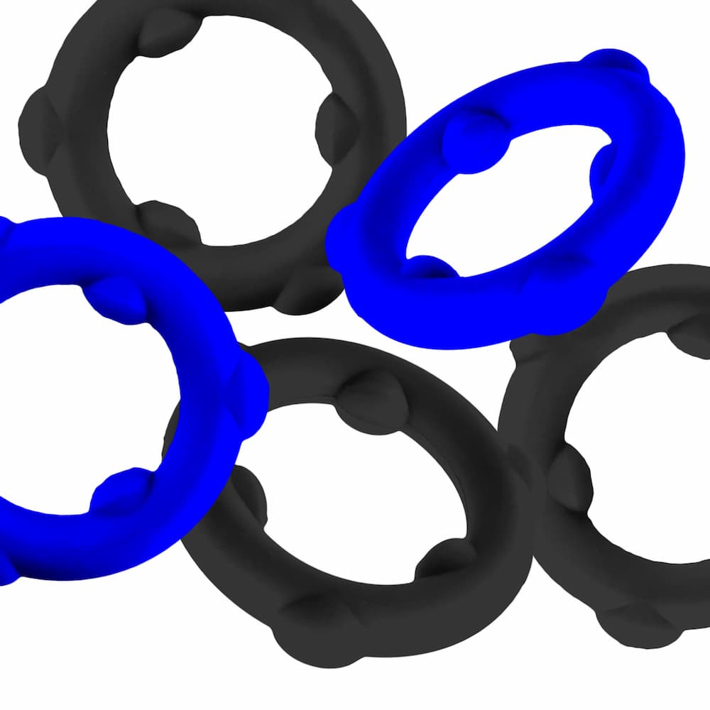 Oxballs Gearheads Cockring Blue Black