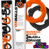 Oxballs Gearheads Cockring Orange Black Packaging