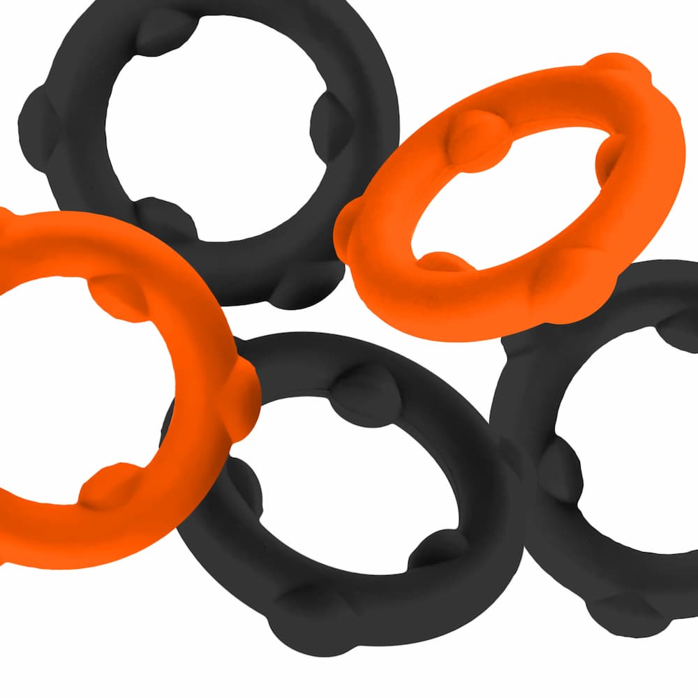 Oxballs Gearheads Cockring Orange Black