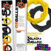 Oxballs Gearheads Cockring Yellow Black Packaging