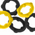 Oxballs Gearheads Cockring Yellow Black