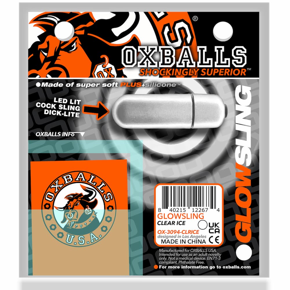 Oxballs Glowsling Cocksling Clear Packaging Back